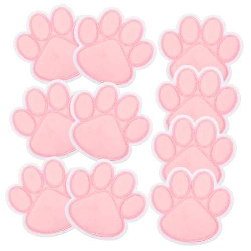 Beatifufu 10 Stück Teiliges Bestickter Aufnäher mit Rückseite zum Annähen Niedliche Pfoten motive für Kleidung Hüte Schuhe Langlebig und Vielseitig für DIY basteleien und Textildekoration von Beatifufu