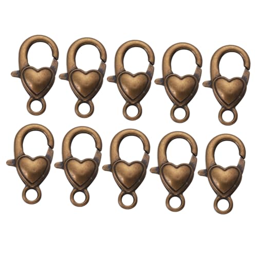 Beatifufu 10 Stück Teiliges Bronzefarbene Legierungs-lobster-verschlüsse mit Herzmuster Langlebige Schmuckverschlüsse für Halsketten Armbänder Schlüsselanhänger und Diy-basteleien Beatifufu 10 Stück Teiliges Bronzefarbene Legierungs-lobster-verschlüsse mit Herzmuster Langlebige Schmuckverschlüsse für Halsketten Armbänder Schlüsselanhänger und Diy-basteleien von Beatifufu