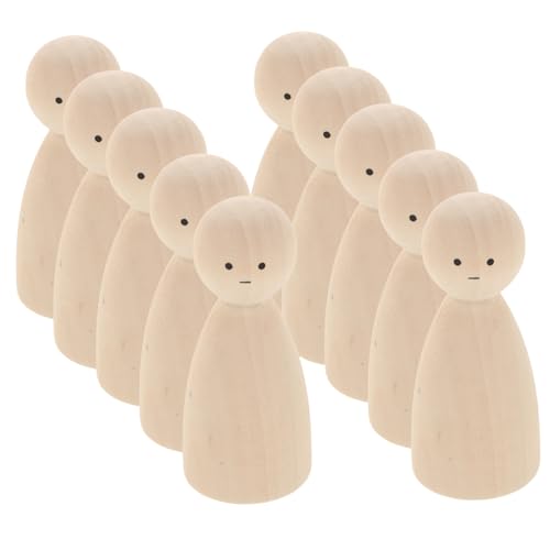 Beatifufu 10 Stück Teiliges DIY Holzpuppen zum Bemalen Naturbelassene Unbemalte Holzfiguren für Kreative Bastelprojekte Leichte Glatte Oberfläche als Personalisierte Dekoration Beatifufu 10 Stück Teiliges DIY Holzpuppen zum Bemalen Naturbelassene Unbemalte Holzfiguren für Kreative Bastelprojekte Leichte Glatte Oberfläche als Personalisierte Dekoration von Beatifufu
