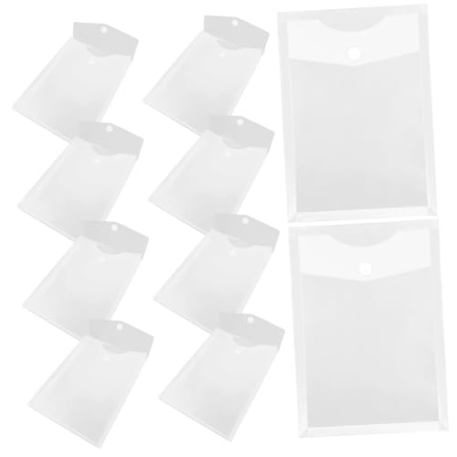Beatifufu 10 Stück Teiliges Dokumententaschen Druckknopf Transparente Organizer Wiederverwendbare Aufbewahrungstaschen für Büro Schule und Zuhause Große Kapazität Leichter Dokumentenhalter von Beatifufu