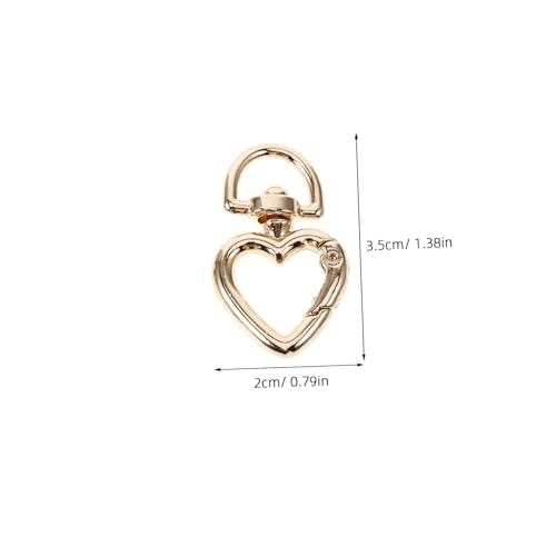 Beatifufu 10 Stück Teiliges Herzförmige Metall Karabiner D Ringe in Hellgold mit Federverschluss Stabile Schnapphaken für DIY Schlüsselringe Taschen Gürtel Hundehalsbänder und Beatifufu 10 Stück Teiliges Herzförmige Metall Karabiner D Ringe in Hellgold mit Federverschluss Stabile Schnapphaken für DIY Schlüsselringe Taschen Gürtel Hundehalsbänder und von Beatifufu