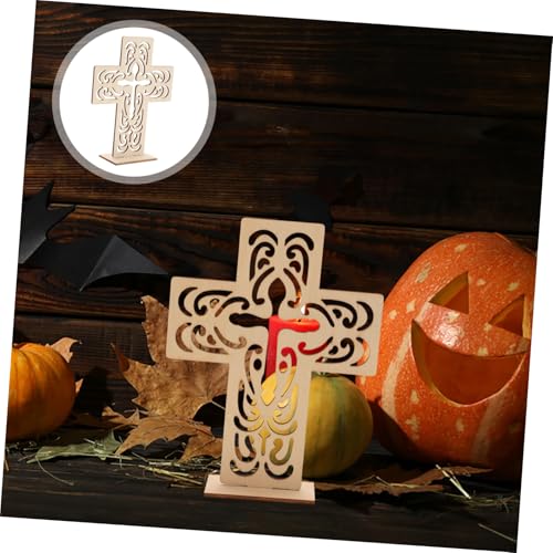 Beatifufu 10 Stück Teiliges Holzkreuz Deko Ornament Rustikal Handgefertigt Kompakt Leicht als Tischmittelpunkt und Kreative Wohnraumdekoration für Halloween und Feierlichkeiten von Beatifufu