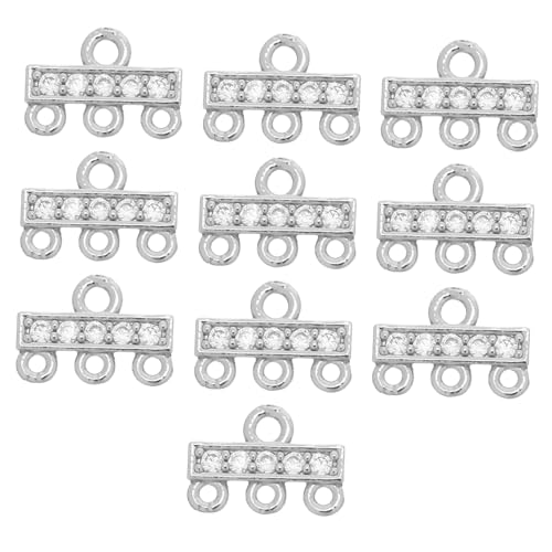 Beatifufu 10 Stück Teiliges Mehrreihiger Schmuckverschlüsse mit Zirkonia Langlebiger Metallverbinder für Armbänder und Halsketten Sicherer Eleganter Endverschluss für DIY Schmuckgestaltung von Beatifufu