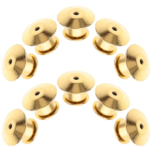 Beatifufu 10 Stück Teiliges Metall Pin Verschlüsse für Anstecknadeln Sicherer Pin Back Lock für DIY Broschen Goldene Klemmen für Vielseitige Anwendungen von Beatifufu