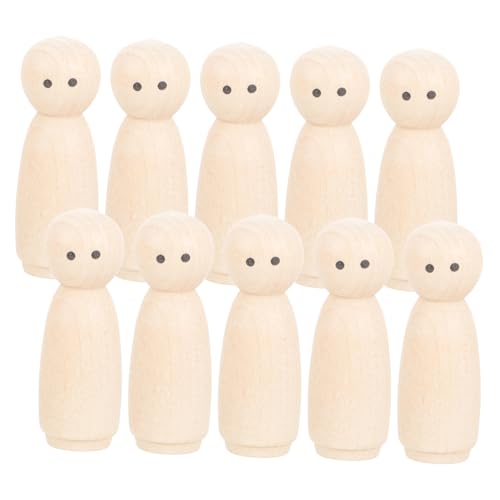 Beatifufu 10 Stück Teiliges Naturfarbener Unlackierter Holz püppchen Kinderfreundlich mit Glatter Oberfläche zum Kreativen Bemalen und DIY dekoration Leicht und Langlebig für Individuelle Beatifufu 10 Stück Teiliges Naturfarbener Unlackierter Holz püppchen Kinderfreundlich mit Glatter Oberfläche zum Kreativen Bemalen und DIY dekoration Leicht und Langlebig für Individuelle von Beatifufu