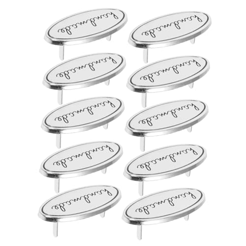 Beatifufu 10 Stück Teiliges Ovale Metall etiketten aus Zinklegierung mit Unterlegscheiben Handgefertigte Labels für Kleidung Taschen Jeans und Schuhe Vielseitige DIY Dekoration und Einfache von Beatifufu