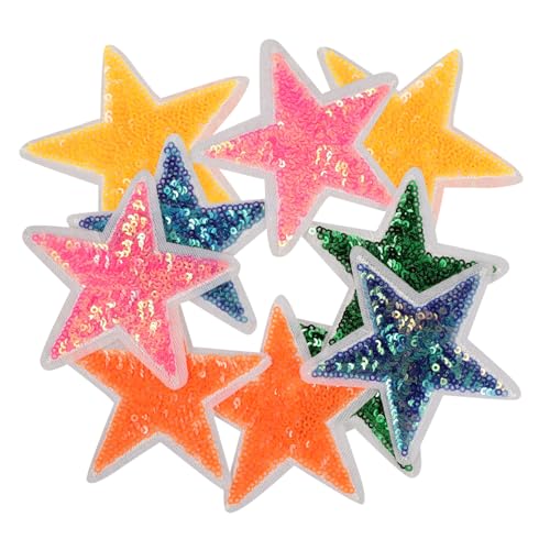 Beatifufu 10 Stück Teiliges Pailletten Stern Aufnäher Bunte DIY Stickerei Patches Strapazierfähige Reparaturflicken für Kleidung Hüte Rucksäcke Modische Verzierung mit Langlebigem Material Beatifufu 10 Stück Teiliges Pailletten Stern Aufnäher Bunte DIY Stickerei Patches Strapazierfähige Reparaturflicken für Kleidung Hüte Rucksäcke Modische Verzierung mit Langlebigem Material von Beatifufu