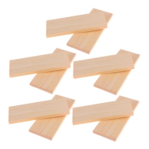 Beatifufu 10 Stück Teiliges Rechteckige Kiefernholzplatten Stabile Holztafeln für Bastelarbeiten Schulprojekte Modellbau und Heimdekoration Verzugsfest und Vielseitig Einsetzbar von Beatifufu