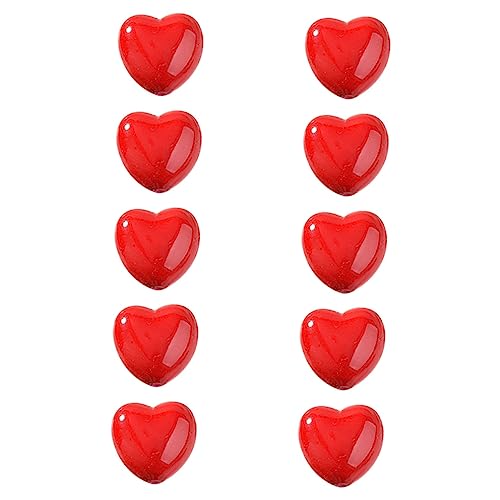Beatifufu 10 Stück Teiliges Rote Herz Perlen Robustem Kunststoff Mini Spacer Beads für DIY Schmuckherstellung Glatte Kanten für Armbänder Halsketten und Kreative Bastelprojekte von Beatifufu