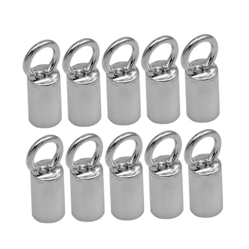 Beatifufu 10 Stück Teiliges Silber Endkappen für Lederband Langlebige Quetschverschluss Kordel Stopper für Halsketten Armbänder Schlüsselanhänger und DIY Schmuckzubehör Beatifufu 10 Stück Teiliges Silber Endkappen für Lederband Langlebige Quetschverschluss Kordel Stopper für Halsketten Armbänder Schlüsselanhänger und DIY Schmuckzubehör von Beatifufu