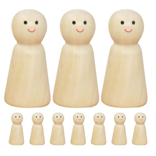 Beatifufu 10 Stück Teiliges Unbemalte Holz peg puppen zum Bemalen DIY Holzfiguren Bastelmaterial für Kreative Kunstprojekte Eltern junge Mädchen bindung und Individuelle Dekoration Beatifufu 10 Stück Teiliges Unbemalte Holz peg puppen zum Bemalen DIY Holzfiguren Bastelmaterial für Kreative Kunstprojekte Eltern junge Mädchen bindung und Individuelle Dekoration von Beatifufu