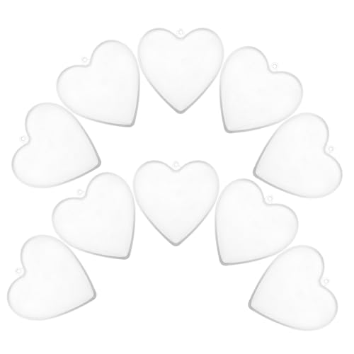 Beatifufu 10 Stück Transparente Herzform Befüllbare Kunststoffkugeln Langlebig und Bruchsicher für Hochzeits und Partydekoration Diy Bastelprojekte von Beatifufu