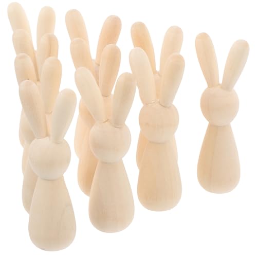 Beatifufu 10 Stück Unfertige Holz Peg Puppen Kaninchenfiguren zum Bemalen Diy Holzspielzeug für Kreative Bastelideen für Dekorationen Beatifufu 10 Stück Unfertige Holz Peg Puppen Kaninchenfiguren zum Bemalen Diy Holzspielzeug für Kreative Bastelideen für Dekorationen von Beatifufu