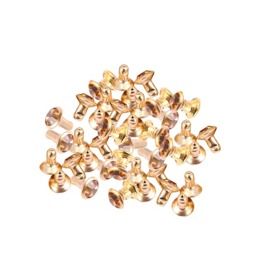 Beatifufu 100 Stück Bunte Strasssteine mit Goldenem Rand Farbenfrohe Diamant Schmucksteine Metallkleidungszubehör zum Nähen und Dekorieren von Kleidung Schmuck und DIY Kunstdesign von Beatifufu