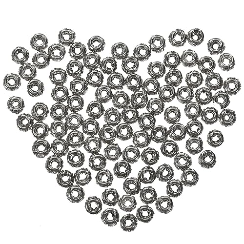 Beatifufu 100 Stück DIY Schmuckherstellung Rondelle Spacer Perlen Legierung mit Strasssteinen für Armbänder und Kreative Bastelprojekte von Beatifufu
