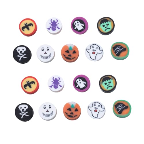 Beatifufu 100 Stück Halloween Polymer Tonperlen Lose Perlen für DIY Schmuckherstellung Armbänder Ohrringe Halsketten Zubehör mit Kürbis Geist Fledermaus Motiven Beatifufu 100 Stück Halloween Polymer Tonperlen Lose Perlen für DIY Schmuckherstellung Armbänder Ohrringe Halsketten Zubehör mit Kürbis Geist Fledermaus Motiven von Beatifufu