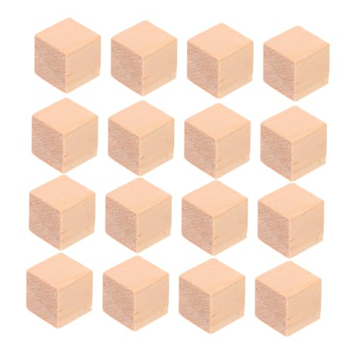 Beatifufu 100 Stück Holzwürfel Naturholz Quadratisch Glatte Oberfläche Splintfrei DIY Bastelmaterial Holzklötzchen für Erwachsene Kreative Handwerksprojekte von Beatifufu