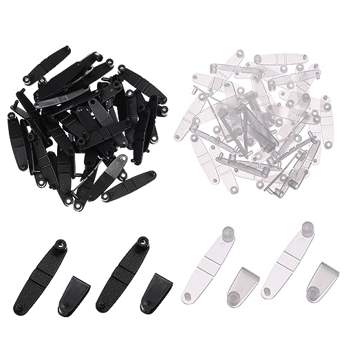 Beatifufu 100 Stück Kunststoff Schlüsselanhänger Clips Transparente Schwarze Clips für Id Karten Schlüsselringe Bastelprojekte Praktisch und Leicht zu Verwenden von Beatifufu