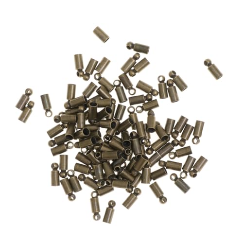Beatifufu 100 Stück Kupfer Crimp Endkappen für Runde Lederbänder Robuste Schmuckverbinder für DIY Armbänder Halsketten Quasten Zubehör zur Schmuckherstellung Beatifufu 100 Stück Kupfer Crimp Endkappen für Runde Lederbänder Robuste Schmuckverbinder für DIY Armbänder Halsketten Quasten Zubehör zur Schmuckherstellung von Beatifufu