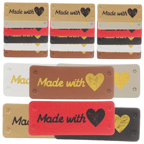 Beatifufu 100 Stück PU Leder Kleidungsetiketten Handmade Tags mit Löchern zum Nähen für DIY Stricken Häkeln Jeans Hüte Taschen Vielseitige Handgefertigte Accessoires Beatifufu 100 Stück PU Leder Kleidungsetiketten Handmade Tags mit Löchern zum Nähen für DIY Stricken Häkeln Jeans Hüte Taschen Vielseitige Handgefertigte Accessoires von Beatifufu