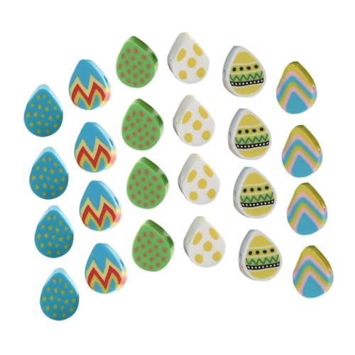 Beatifufu 100 Stück Polymer Clay Ostereier Perlen Bunte DIY Spacer Perlen für Schmuckherstellung Armband und Halskette Bastelbedarf Langebige und Handliche von Beatifufu