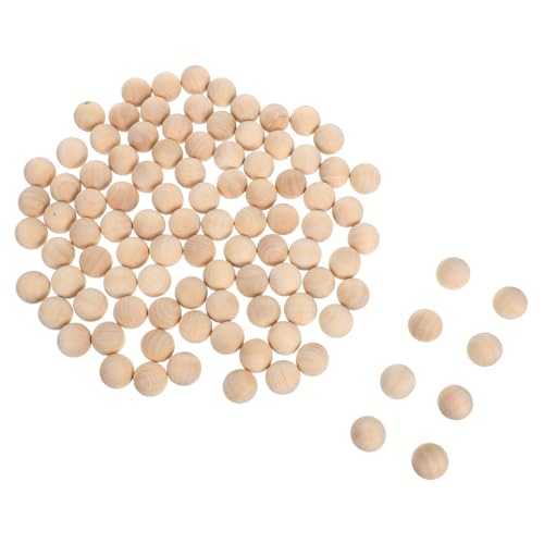 Beatifufu 100 Stück Runde Holzkugeln Ohne Bohrung Unbearbeitete Naturholzperlen Für DIY Bastelbedarf Malen Und Dekorieren Holz Schmuckherstellung von Beatifufu