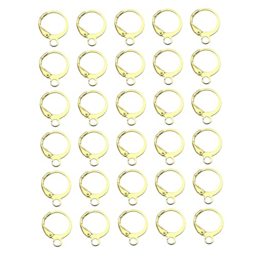 Beatifufu 100 Stück Runde Ohrhaken aus legiertem Kupfer goldfarbene DIY Schmuckzubehör Ohrring Haken für Bastelarbeiten und individuelles Ohrschmuck Design Beatifufu 100 Stück Runde Ohrhaken aus legiertem Kupfer goldfarbene DIY Schmuckzubehör Ohrring Haken für Bastelarbeiten und individuelles Ohrschmuck Design von Beatifufu