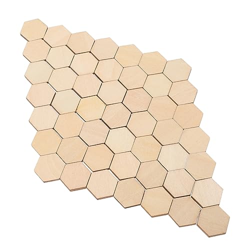 Beatifufu 100 Stück Sechseckige Holzformen Buchenholz Dekorative Bastelmaterialien für Diy Projekte Hochzeiten Geburtstagsfeiern und Weihnachten von Beatifufu