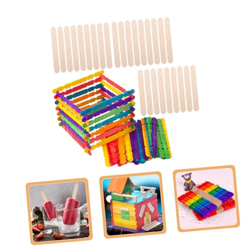 Beatifufu 100 Stück Teiliges Bunte und Naturfarbene Eisstiele aus Holz Glatt Leicht zum Basteln DIY Handwerk Holzstäbchen für Kreative Eis Am Stiel Modelle Beatifufu 100 Stück Teiliges Bunte und Naturfarbene Eisstiele aus Holz Glatt Leicht zum Basteln DIY Handwerk Holzstäbchen für Kreative Eis Am Stiel Modelle von Beatifufu