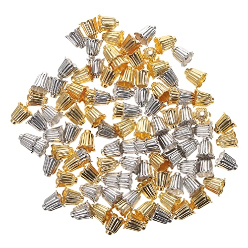 Beatifufu 100 Stück Teiliges DIY Schmuckzubehör mit Langlebigen Legierungs Perlenkappen Gold und Silber Vielseitig Einsetzbar für Halsketten Armbänder und Ohrring Anhänger zum Basteln und Beatifufu 100 Stück Teiliges DIY Schmuckzubehör mit Langlebigen Legierungs Perlenkappen Gold und Silber Vielseitig Einsetzbar für Halsketten Armbänder und Ohrring Anhänger zum Basteln und von Beatifufu