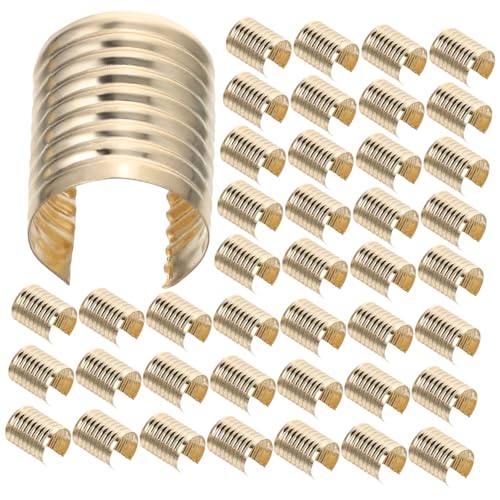 Beatifufu 100 Stück Teiliges Metall Lederseil Clip Zylindrischer Öffnungs crimp Rostfreie Eisenklemme für DIY Schmuckherstellung Robuste Quaste Endkappen Breit Lang Goldfarben von Beatifufu