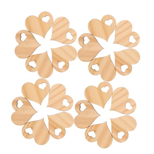 Beatifufu 100 Stück Teiliges Unbehandelte Holzherzen Herzförmige Holzscheiben zum Basteln Naturholzanhänger für Fensterdeko Hochzeit Geburtstag Valentinstag DIY Holzverzierung von Beatifufu