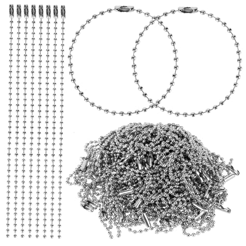 Beatifufu 100 Stück Verstellbare Edelstahl Kugelkette Silber mit Verbinder für Schlüsselanhänger Hundemarke Basteln DIY Beatifufu 100 Stück Verstellbare Edelstahl Kugelkette Silber mit Verbinder für Schlüsselanhänger Hundemarke Basteln DIY von Beatifufu