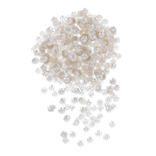 Beatifufu 1000 Stück Teiliges Blüten Perlenkappen aus Eisen mit Glänzend Glatter Oberfläche Dekorative Spacer für DIY Schmuckherstellung Geeignet für Armbänder und Halsketten Robust und von Beatifufu