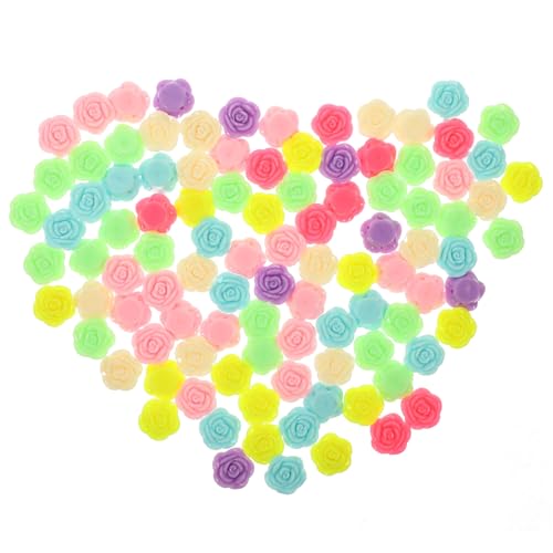 Beatifufu 100Stücke DIY Harz Rosenperlen Schmuckperlen für Armbänder Ohrringe für Hochzeiten Kränze und Bastelprojekte Langlebig und Hautfreundlich von Beatifufu