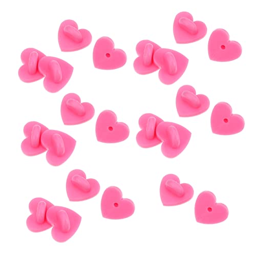 Beatifufu 100Stücke Herzbrosche Gummistift Rückseite Anstecknadeln für Uniformabzeichen DIY Schmuckherstellung und Bastelprojekte Einfache Verwendung mit Stabilen Pins Leicht von Beatifufu