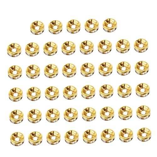 Beatifufu 100Stücke Strass Abstandsperlen für Schmuckherstellung Runde Große Lochperlen mit Glitzerndem Design für DIY Armbänder für Projekte Beatifufu 100Stücke Strass Abstandsperlen für Schmuckherstellung Runde Große Lochperlen mit Glitzerndem Design für DIY Armbänder für Projekte von Beatifufu