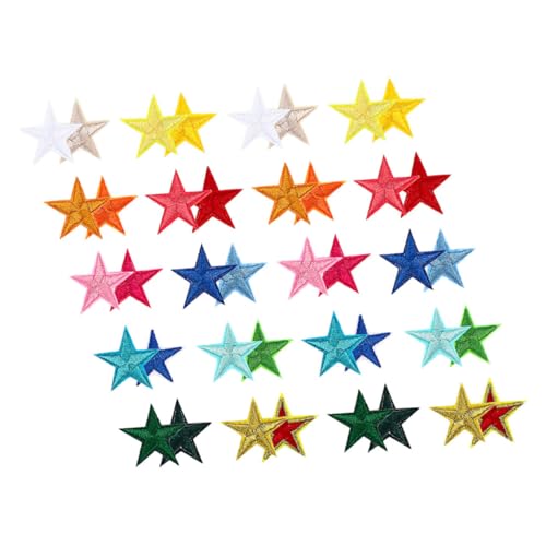 Beatifufu 102 Stück Polyester Fünfzackstern Aufnäher zum Aufbügeln Dekorative Applikationen für Diy Projekte an Kleidung Taschen und Mehr Beatifufu 102 Stück Polyester Fünfzackstern Aufnäher zum Aufbügeln Dekorative Applikationen für Diy Projekte an Kleidung Taschen und Mehr von Beatifufu