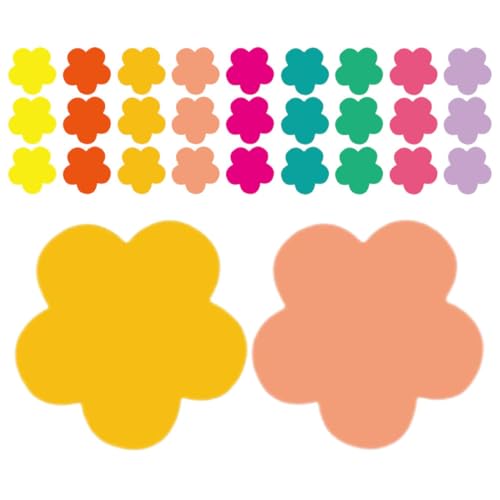 Beatifufu 108 Stück Blumenform Papier Ausschnitte für Pinnwände Frühlingsdekoration für Kindergarten und Klassenzimmer für Diy Projekte und Kreative Bastelarbeiten von Beatifufu
