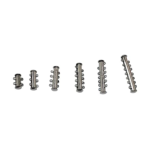 Beatifufu 10Stücke DIY Schmuckzubehör Metall Mehrsträngige Rohrverriegelungsverschlüsse für Armbänder und Halsketten Variabel mit Löchern Schmuckgestaltung Beatifufu 10Stücke DIY Schmuckzubehör Metall Mehrsträngige Rohrverriegelungsverschlüsse für Armbänder und Halsketten Variabel mit Löchern Schmuckgestaltung von Beatifufu