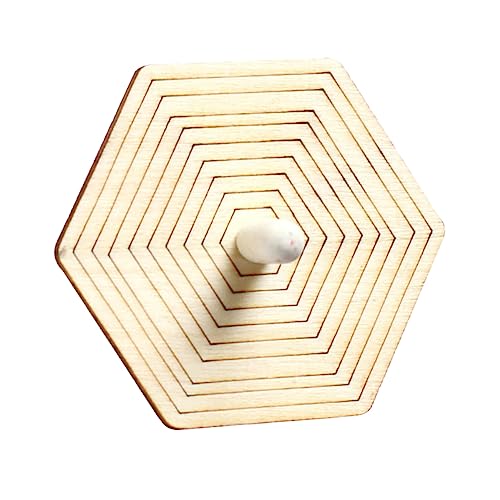 Beatifufu 10Stücke DIY Unvollendete Holzmalerei für Holzspielzeug Feinmotorik und Hand Auge Koordination Sechseck von Beatifufu