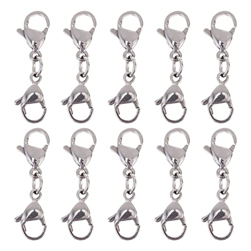 Beatifufu 10Stücke Lobster Claps Multifunktionale Armband Und Halskettenverlängerung DIY Schmuckzubehör Für Kreationen Und Langlebig von Beatifufu