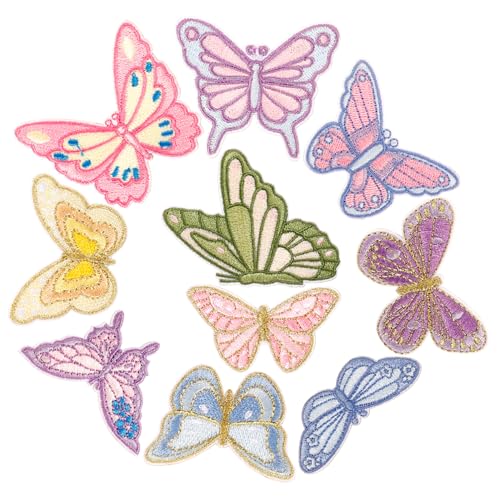 Beatifufu 10Stücke Teiliges Schmetterlings Bügel Patches Selbstklebende Applikationen für Kleidung Dekoration und Reparatur für DIY Projekte und Kostüme Beatifufu 10Stücke Teiliges Schmetterlings Bügel Patches Selbstklebende Applikationen für Kleidung Dekoration und Reparatur für DIY Projekte und Kostüme von Beatifufu