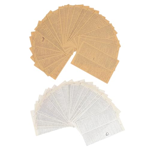Beatifufu 114 Blatt Vintage Scrapbooking Papier Kraftpapier Alte Buchseiten Collage dekor Journal Zubehör für DIY Tagebuch Planung Kreative Bastelmaterialien von Beatifufu