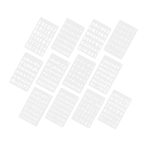 Beatifufu 12 Blatt Teiliges Pet Schablonen für Malerei Holz und Wänden Wiederverwendbare Buchstaben und Zahlenschablonen Robuste Glatte Kunststoffvorlagen für DIY Handwerk und Kreative von Beatifufu