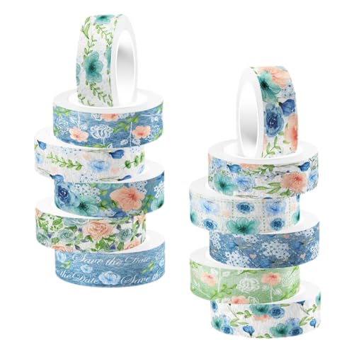 Beatifufu 12 Rollen Aquarellblumen Washi Tape Dünnes Dekoratives Scrapbook Klebeband Transparentes DIY Masking Tape für Tagebuch Geschenkverpackung und Kreative Bastelprojekte Beatifufu 12 Rollen Aquarellblumen Washi Tape Dünnes Dekoratives Scrapbook Klebeband Transparentes DIY Masking Tape für Tagebuch Geschenkverpackung und Kreative Bastelprojekte von Beatifufu
