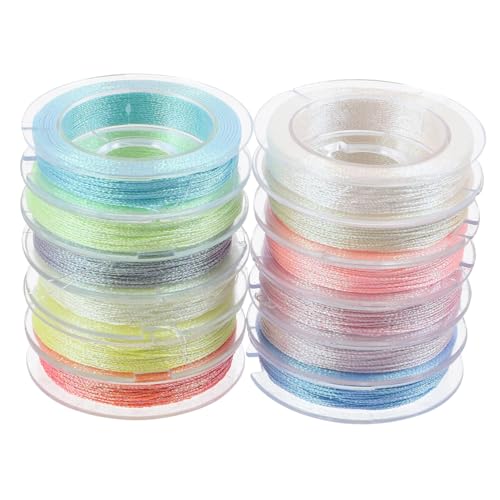 Beatifufu 12 Rollen Leuchtendes Nähgarn DIY Stickgarn Multi funktions Stickfaden für Handarbeiten und Basteln Leicht Tragbar The dark Effekt Stunden Lebendige Farben Beatifufu 12 Rollen Leuchtendes Nähgarn DIY Stickgarn Multi funktions Stickfaden für Handarbeiten und Basteln Leicht Tragbar The dark Effekt Stunden Lebendige Farben von Beatifufu