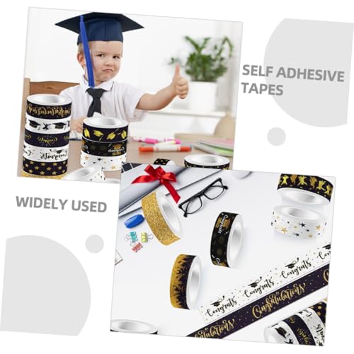 Beatifufu 12 Rollen Teiliges DIY Washi Tape Transparentes Klebeband mit Abschlussmützen-motiv Vielseitig für Scrapbooking Planer Basteln Selbstklebend für Schul Jahresabschlussdekoration Beatifufu 12 Rollen Teiliges DIY Washi Tape Transparentes Klebeband mit Abschlussmützen-motiv Vielseitig für Scrapbooking Planer Basteln Selbstklebend für Schul Jahresabschlussdekoration von Beatifufu