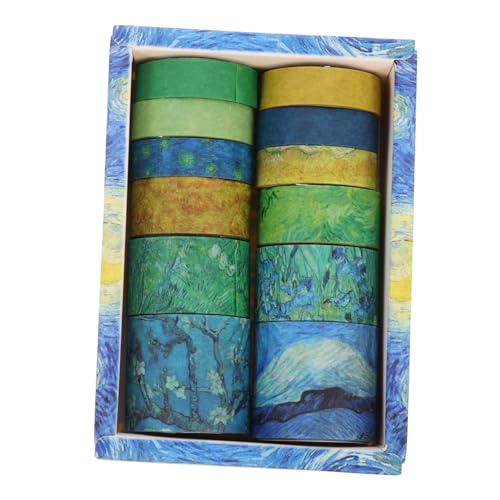 Beatifufu 12 Rollen Washi Tape Buntes DIY Klebeband Scrapbook Tapes mit Einfachem Muster für Geschenkverpackung Tagebuch Dekoration Hochwertiges Papier Vielseitig für Basteln und Journaling von Beatifufu