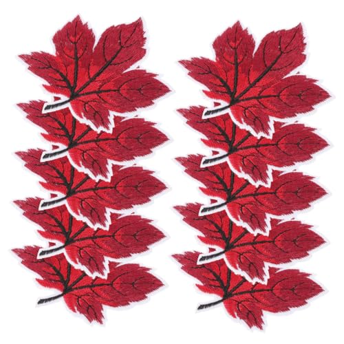 Beatifufu 12 Stück Bunte Bügelflicken Herbstdeko Maple Leaf Patches zum Aufbügeln und Nähen für Kleidung DIY Applikationen für Jacken Shirts Taschen und Kreative Bastelprojekte von Beatifufu